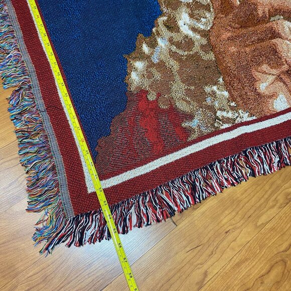 Donna Gelsinger Santa Claus Tapestry Throw Blanket 100% Cotton 50" x 60" - Picture 5 of 7